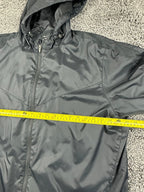 Nike Mens Team Sideline Rain Jacket Black Hooded Windbreaker Full Zip Sz XL