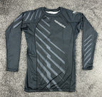 Hayabusa Mens XXL Black Geo Liquid Ti Long Sleeve Rash Guard Compression Shirt