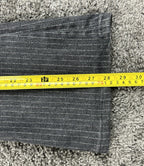 FRAME Le High Flare Jeans 25 Charcoal Pinstripe High Rise Stretch Denim Pants