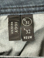 NEUW Denim Mens Iggy Skinny Jeans 31x32 Washed Gray Button Fly Cotton