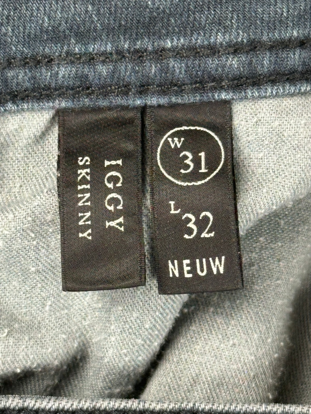 NEUW Denim Mens Iggy Skinny Jeans 31x32 Washed Gray Button Fly Cotton