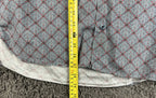 Hammer Made Mens Shirt 42 16.5 Large Floral Damask Print Long Sleeve Cotton Blue