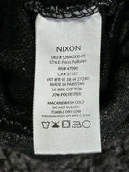 Nixon Press Pullover Hoodie Mens Charcoal Heather Gray Sweatshirt Sz Medium