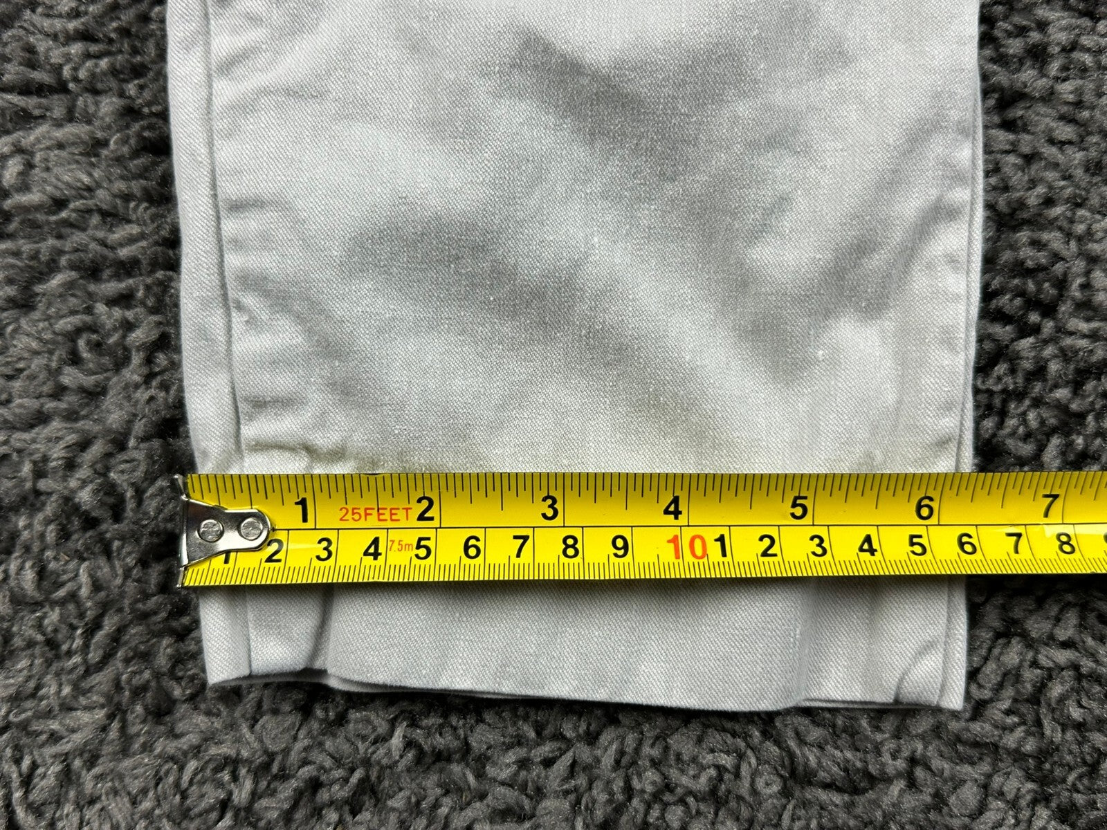 Outerknown Mens Beach Trouser Pants Gray Hemp Cotton Button Fly Sz 31