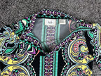 ECI New York Dress Womens S Small Black Multi Geometric Paisley Stretch NWT