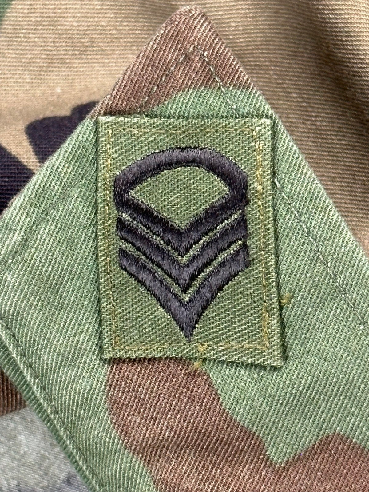Vintage US Army Special Forces Airborne Woodland Camo BDU Jacket Small Regular