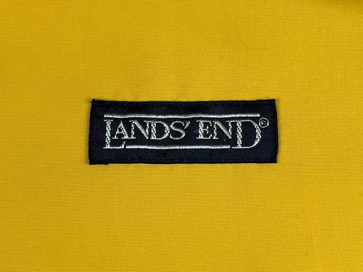 Vintage Lands End Mens L Yellow Fleece Lined Thinsulate Squall Bomber Jacket