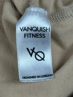 Vanquish Fitness VQ Mens M Tan Khaki Longline Curved Hem Tank Top Stringer