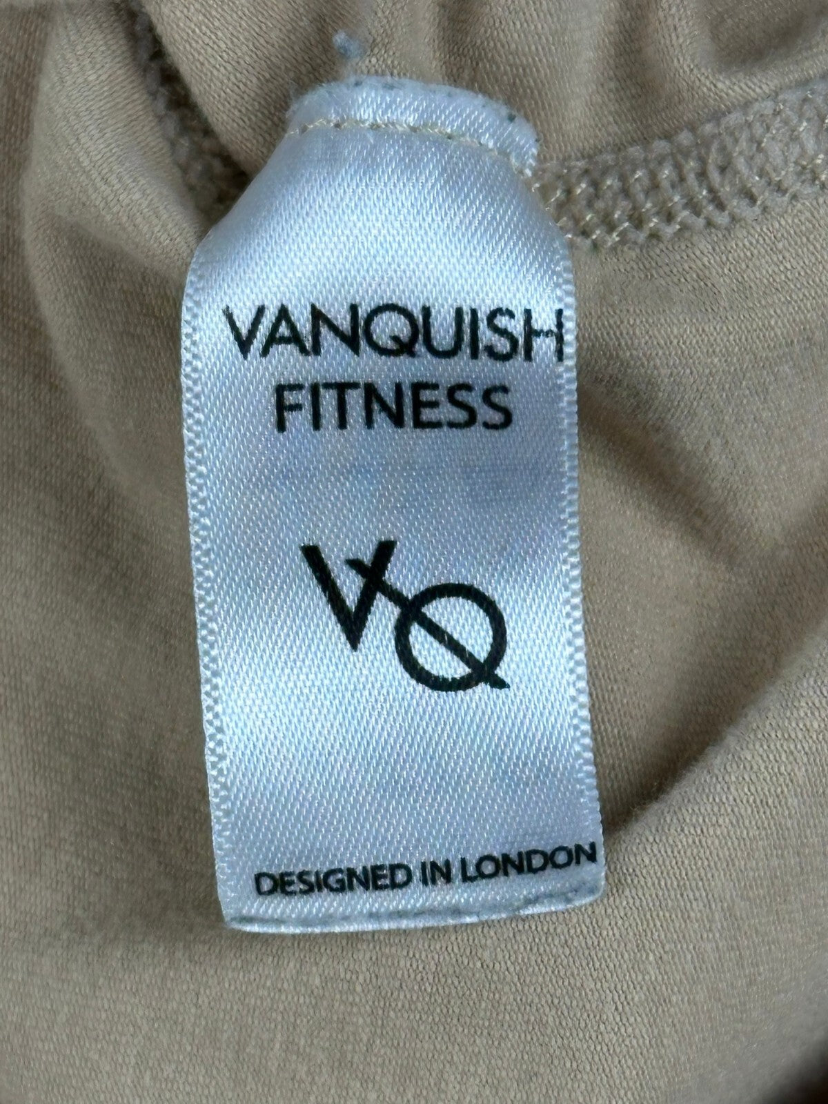 Vanquish Fitness VQ Mens M Tan Khaki Longline Curved Hem Tank Top Stringer