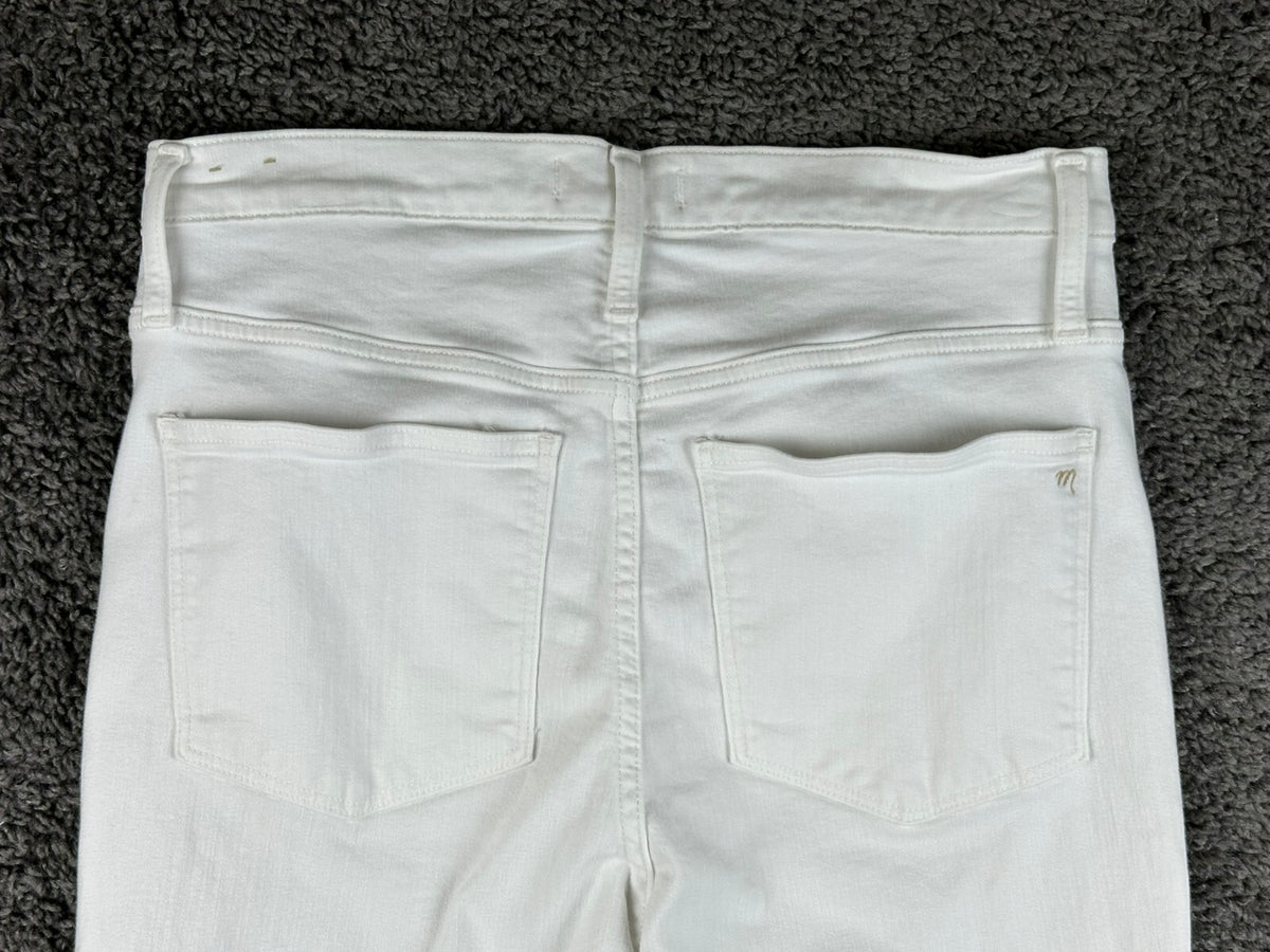 Madewell Womens 31P White 10" High-Rise Skinny Jeans Stretch
