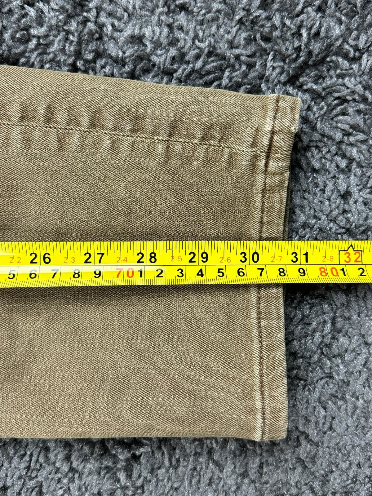 American Eagle Mens AirFlex+ Jeans Tan Brown Slim Straight Stretch Denim 32x32