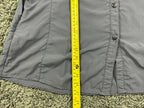 REI Sahara Womens Hiking Shirt Gray UPF 40+ Roll Tab Convertible Sleeve Sz XL