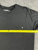 Baldwin Mens XL Black Modal Cotton Short Sleeve Pocket T-Shirt USA
