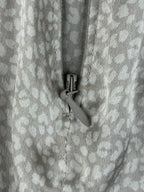 Abercrombie & Fitch Midi Skirt Womens Gray Animal Print Satin Side Slit Sz M