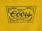 Coors Banquet Mens Sweatshirt Yellow Crewneck Rocky Mountain Beer Graphic Sz M