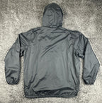 Nike Mens Team Sideline Rain Jacket Black Hooded Windbreaker Full Zip Sz XL