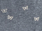 Rails Women's Size S Blue White Butterfly Print Linen Tencel V-Neck Tee Top