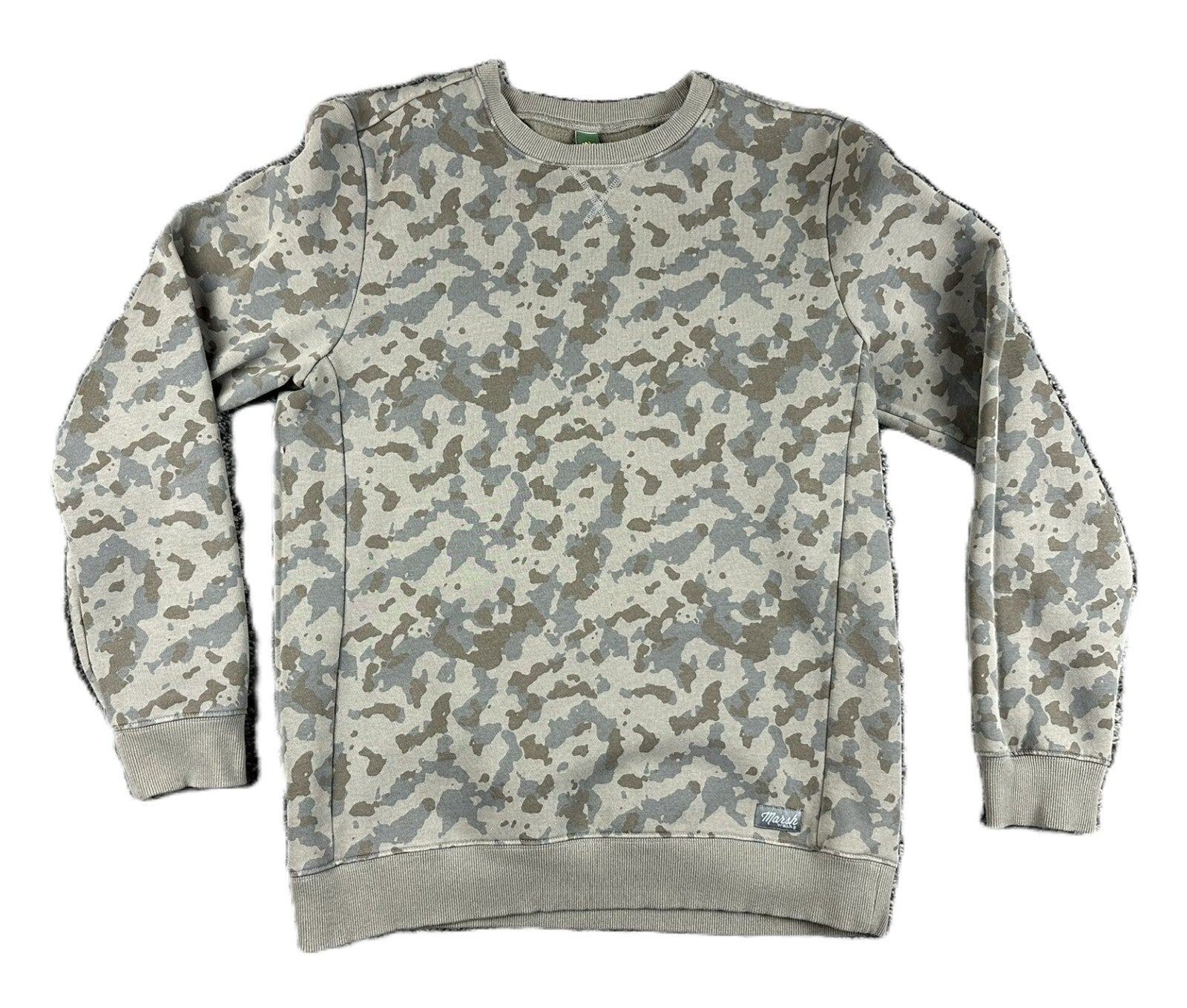 Marsh Wear Mens Camo Crewneck Sweatshirt Camouflage Fleece Pullover Hunting Sz M