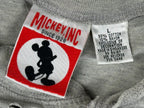 Vintage 90s Disney Mickey Minnie Donald Pluto Embroidered Henley Shirt Grey Sz L
