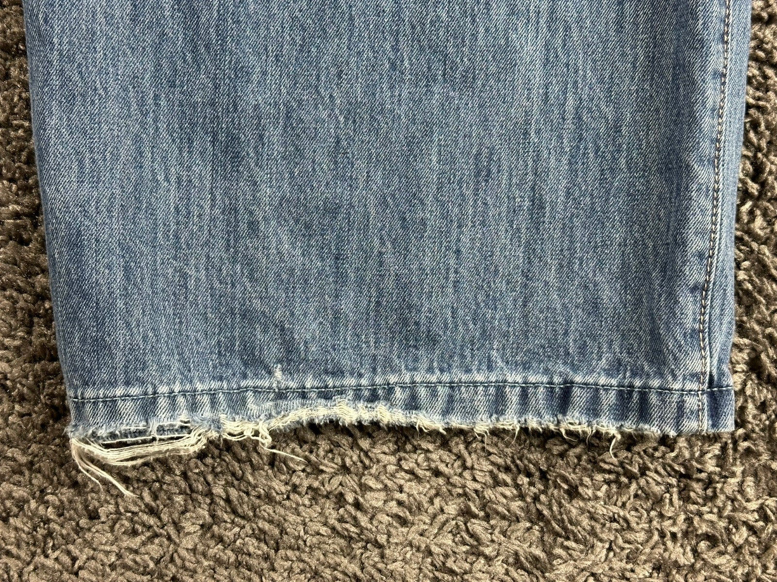 Hollister Low-Rise Super Baggy Jeans Womens Distressed Wide Leg Blue Y2K 10R W30