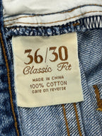 Tommy Bahama Mens 36x30 Medium Wash Classic Fit Straight Leg Denim Jeans