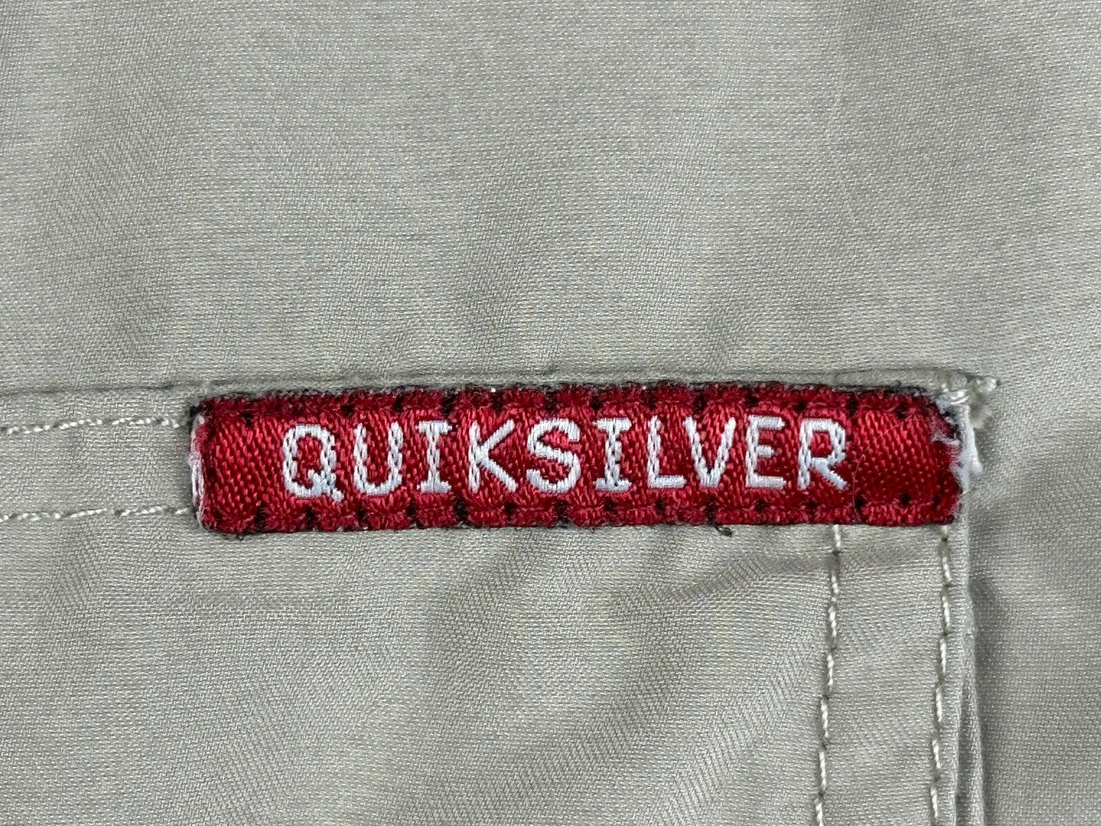 Vintage Quiksilver Cargo Shorts Men 41 Waist Tan Drawstring Y2K Sz L
