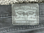 Levis Mens 32x30 Black Skinny Taper Jeans Washed Denim 5 Pocket Casual Pants