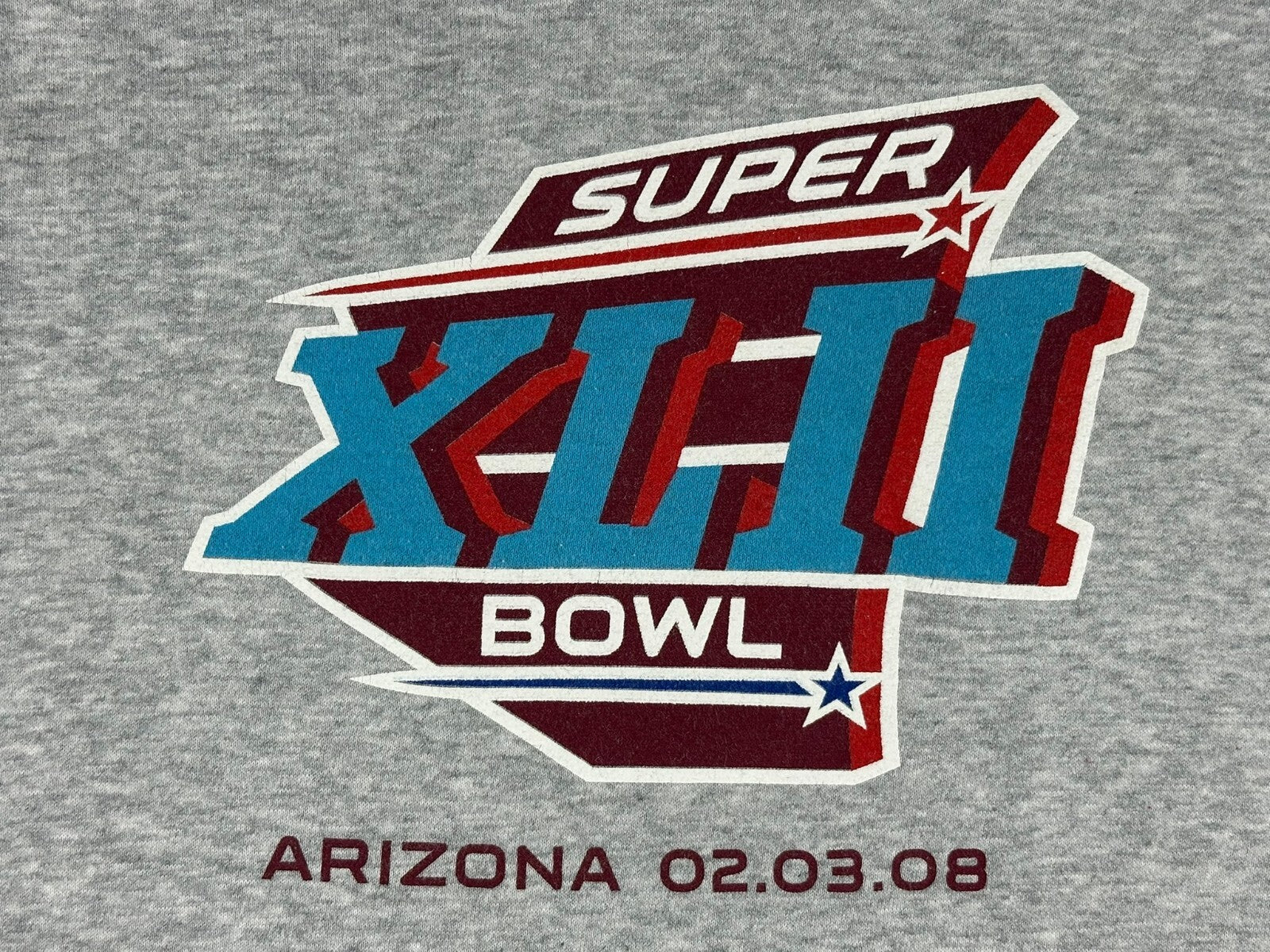 Reebok Super Bowl XLII 2008 Hoodie Mens Gray Giants Patriots NFL Vintage Sz XL