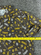 San Diego Padres Men's Large L BDA Hawaiian Shirt Button Up All Over Print SGA