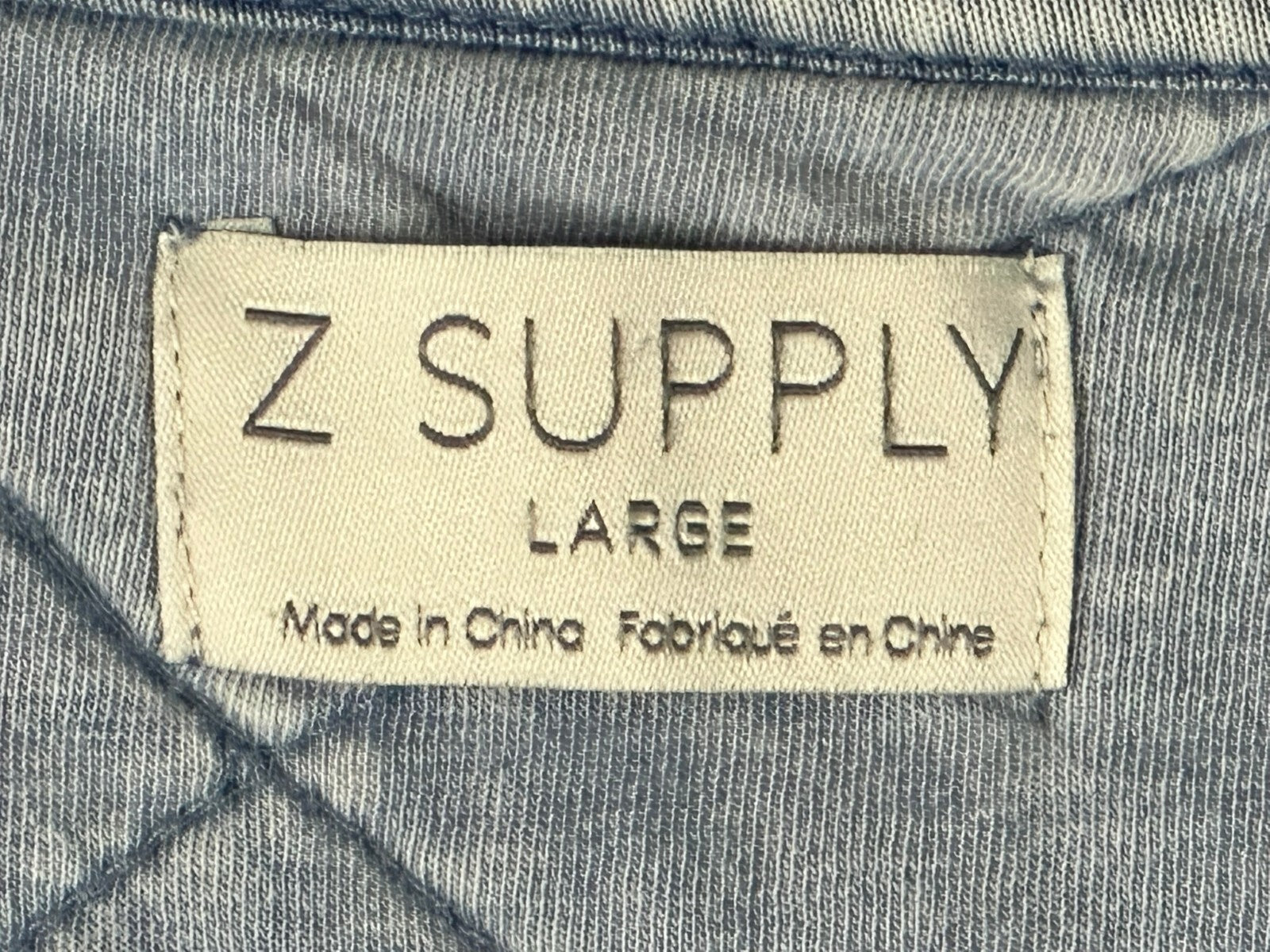 Z Supply Maya Quilted Jacket Womens Washed Indigo Blue Snap Front Shacket Sz L