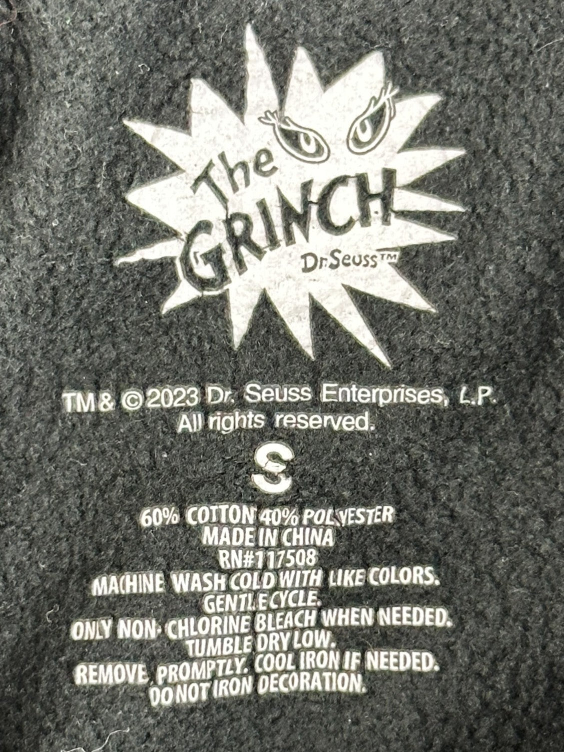 Dr. Seuss The Grinch Womens S Black Graphic Jogger Sweatpants