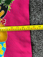 Teihotu Creations Bora Bora Pareo Sarong Pink Tahiti Rayon Handmade 67x21
