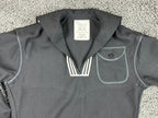 Vintage US Navy Dress Blue Jumper Men Black Wool Sailor Uniform Shirt Top Sz 38L