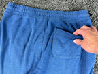 Hollister Mens Blue Straight Leg Fleece Sweatpants Vertical Graphic Logo S