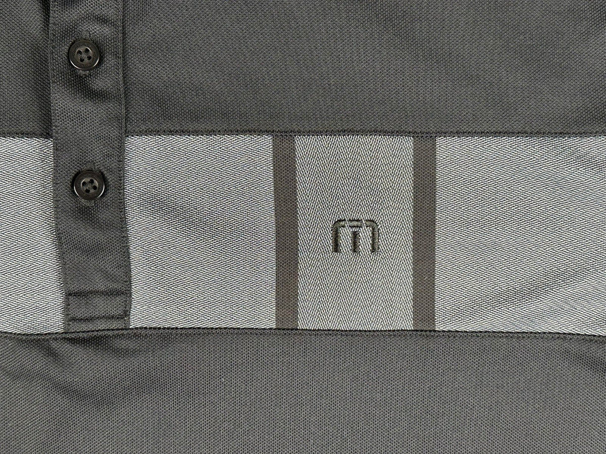 TravisMathew Mens L Black White Claw Hard Seltzer Golf Polo Shirt Short Sleeve