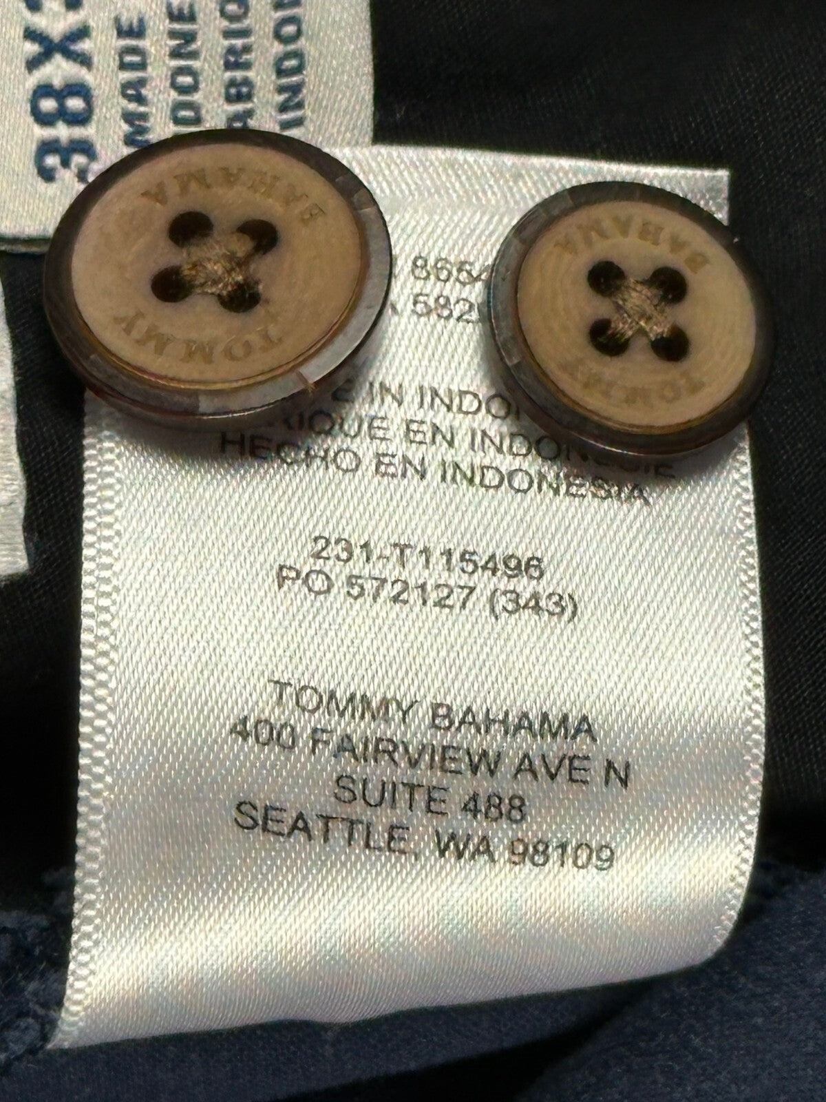 Tommy Bahama Boracay Pants Men Blue Flat Front Stretch Chinos Sz 38x32