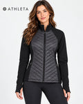 Athleta Womens XL Flurry Force Insulated PrimaLoft Jacket 2.0 Black Full Zip