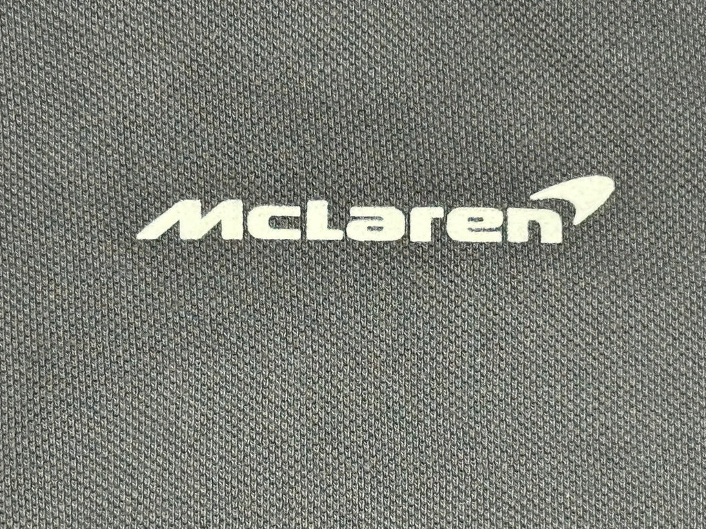 McLaren Racing Mens XS Grey Orange Polo Shirt Formula 1 F1 Team Fanwear