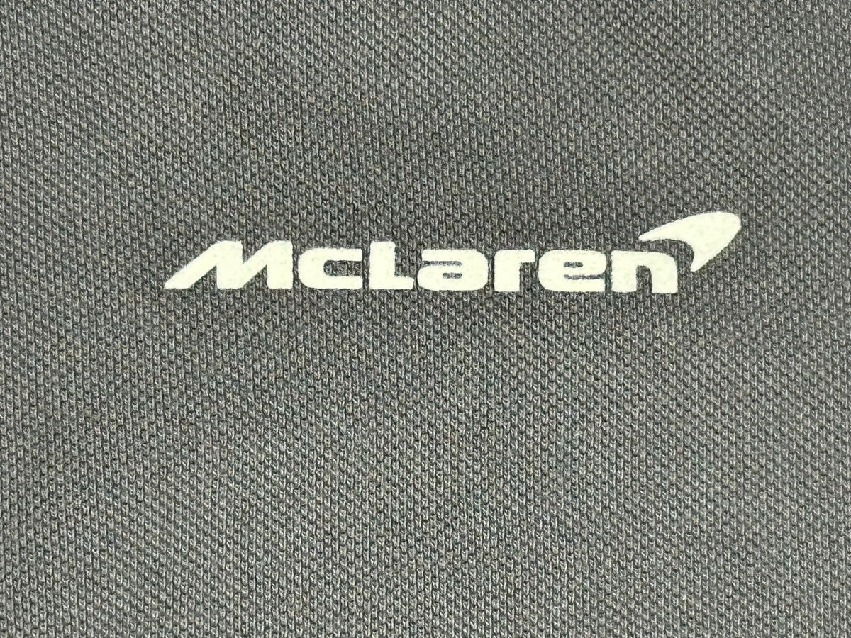 McLaren Racing Mens XS Grey Orange Polo Shirt Formula 1 F1 Team Fanwear