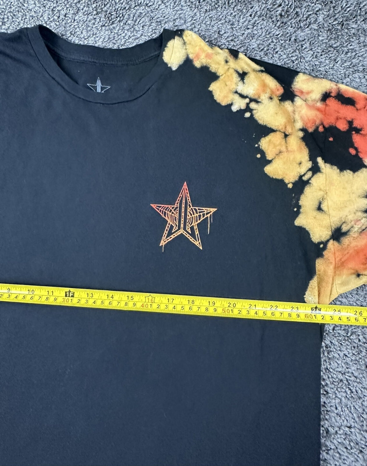 Jeffree Star Fashion Halloween 2020 Tie Dye T Shirt 3XL Black Orange Logo Tee