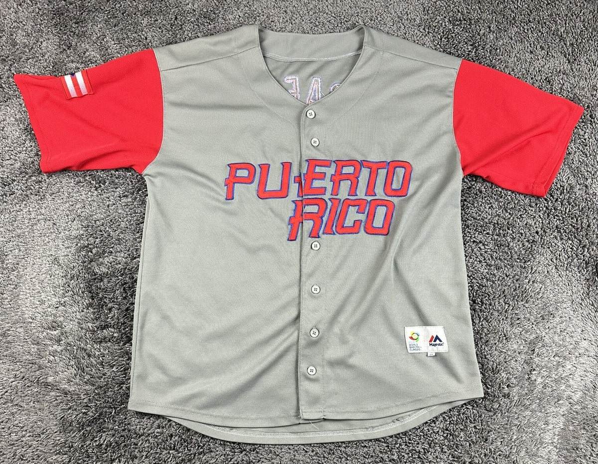 Majestic Javier Baez Puerto Rico World Baseball Classic 2017 Jersey Size 48 XL