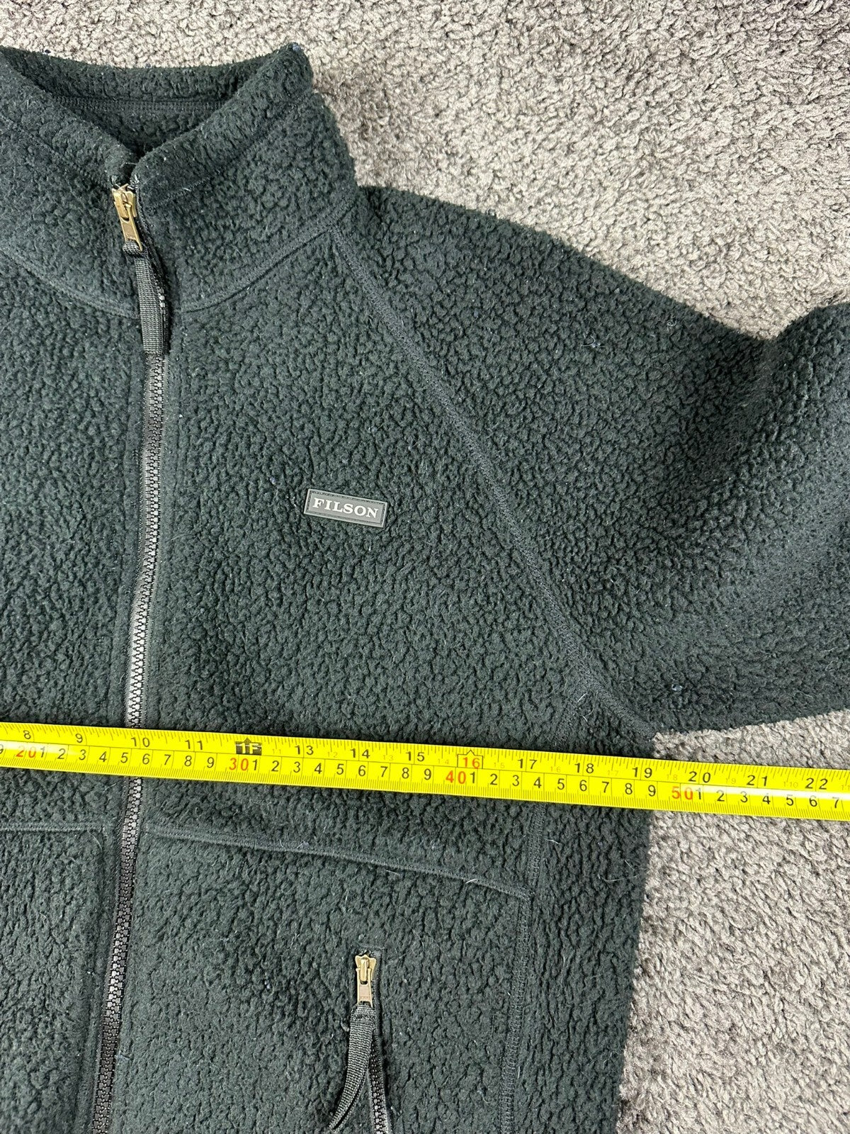 Filson Polartec Thermal Pro S Black Sherpa Fleece Jacket