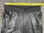 Matty M Faux Leather Jogger Pants Womens Size Medium Black Elastic Waist