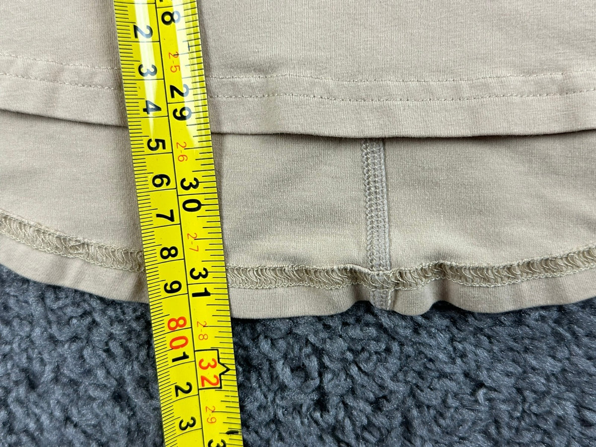 Vanquish Fitness VQ Mens M Tan Khaki Longline Curved Hem Tank Top Stringer