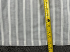 Common People Mens L Grey White Striped Short Sleeve Button Up Shirt