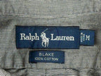 Polo Ralph Lauren Blake Button-Down Shirt Black White Medium M