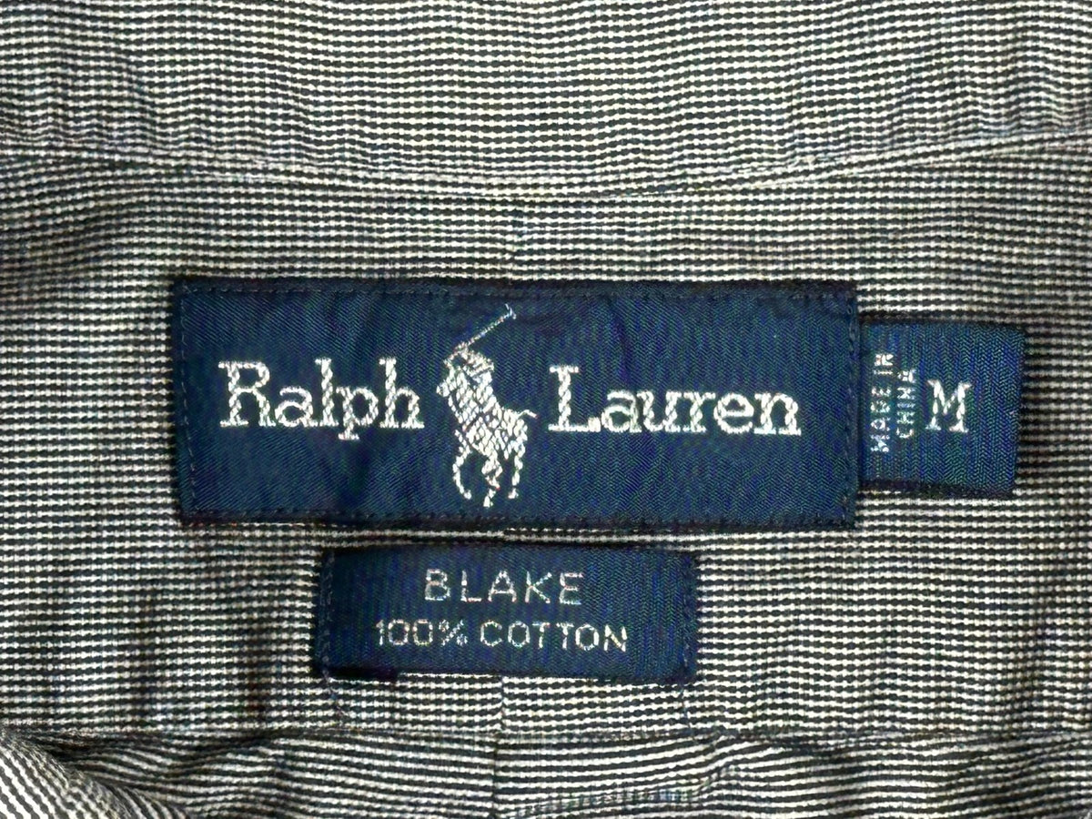 Polo Ralph Lauren Blake Button-Down Shirt Black White Medium M