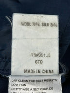 Lafayette 148 New York Womens 2M Night Out Blue Wool Silk Trousers Pants