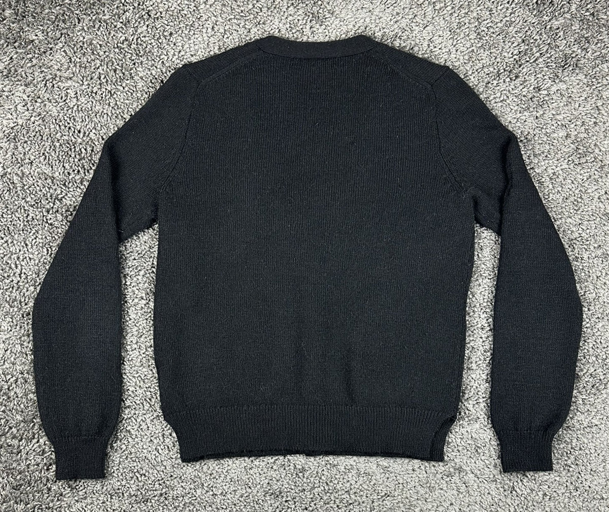 Wallace Madewell Womens Black Alpaca Wool Elbow Patch Cardigan Sweater Size M