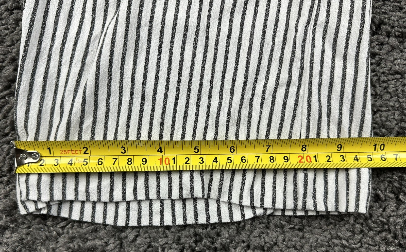 Aritzia Wilfred Faun Pants Womens Striped Wide Leg Cropped Tie Waist Sz XS